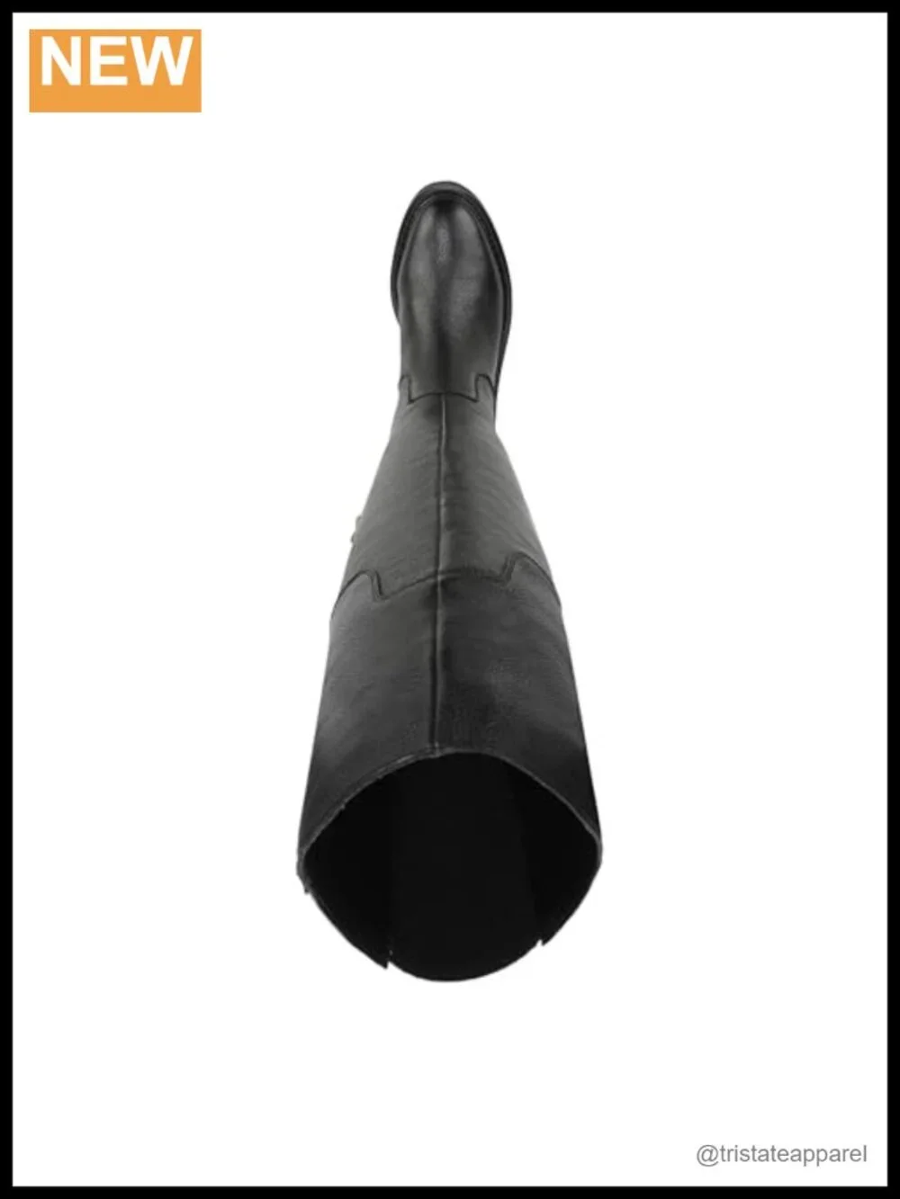 Over the Knee Leather Boots with Almond Toe
